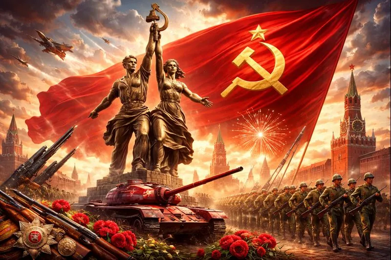 A digital illustration of a tank in a Russian landscape, showcasing the game World of Tanks