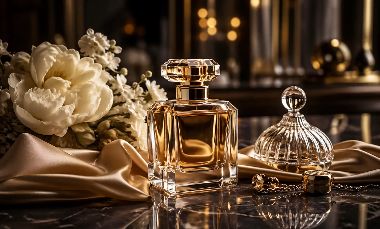 Luxury perfume with smooth composition and rich depth creating an expensive feeling through refined fragrance layers and elegant scent evolution
