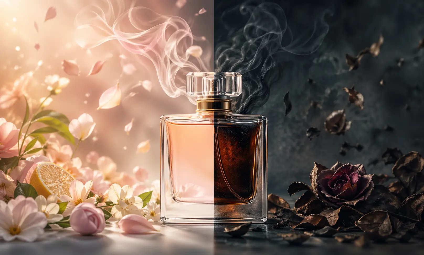 perfume smells good at first then bad later showing fragrance evolution from fresh floral notes to dark heavy base notes on skin