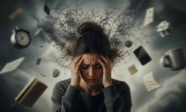 Man experiencing stress affecting how perfume smells due to changes in body chemistry and skin temperature