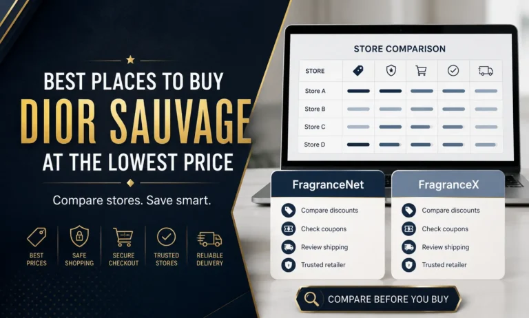 Best places to buy Dior Sauvage at the lowest price with FragranceNet and FragranceX comparison