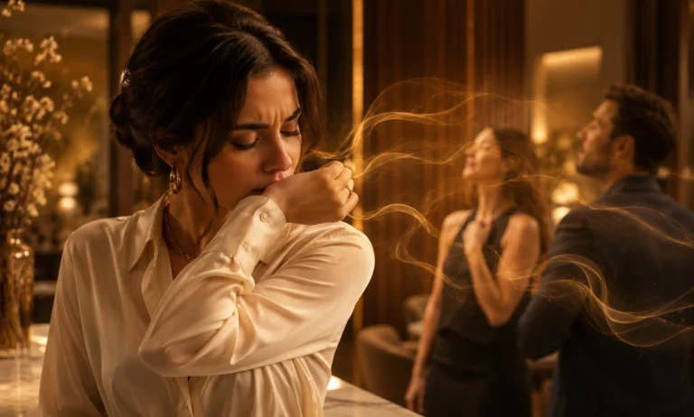 Woman unable to smell Baccarat Rouge 540 while its fragrance trail remains noticeable to people nearby