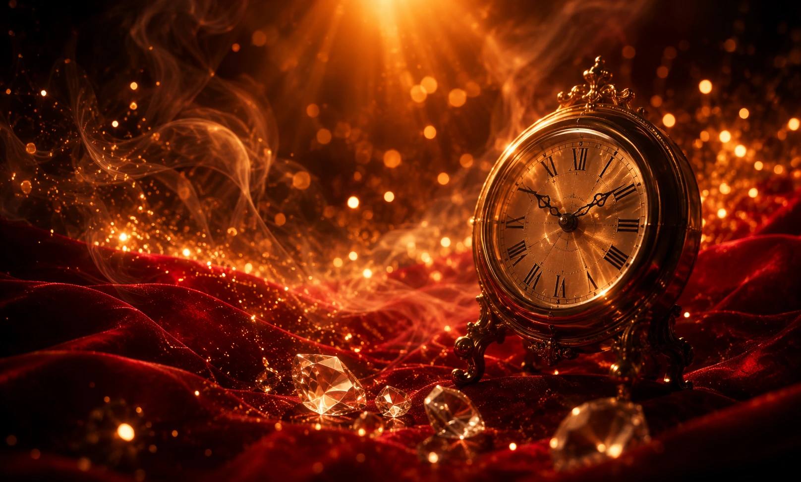 Luxurious red velvet and golden light symbolizing Baccarat Rouge 540 Precious Elixir vs Extrait de Parfum.