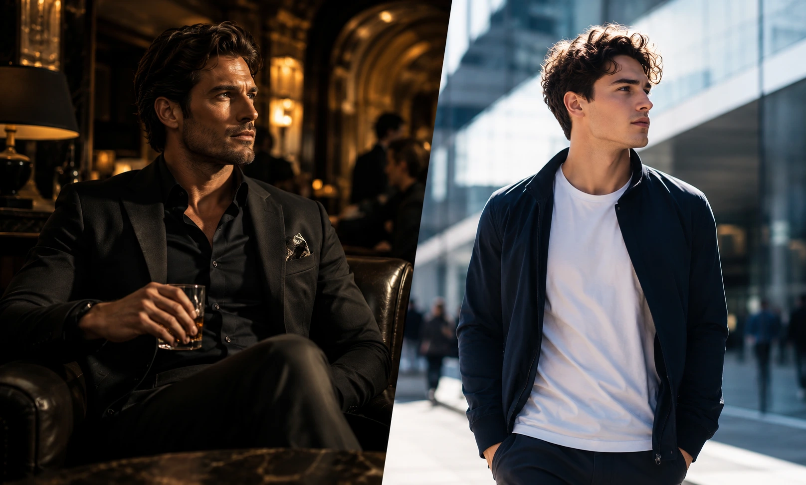 Creed Aventus vs YSL Y EDP fragrance comparison showing luxury, maturity, modern freshness, and masculine style