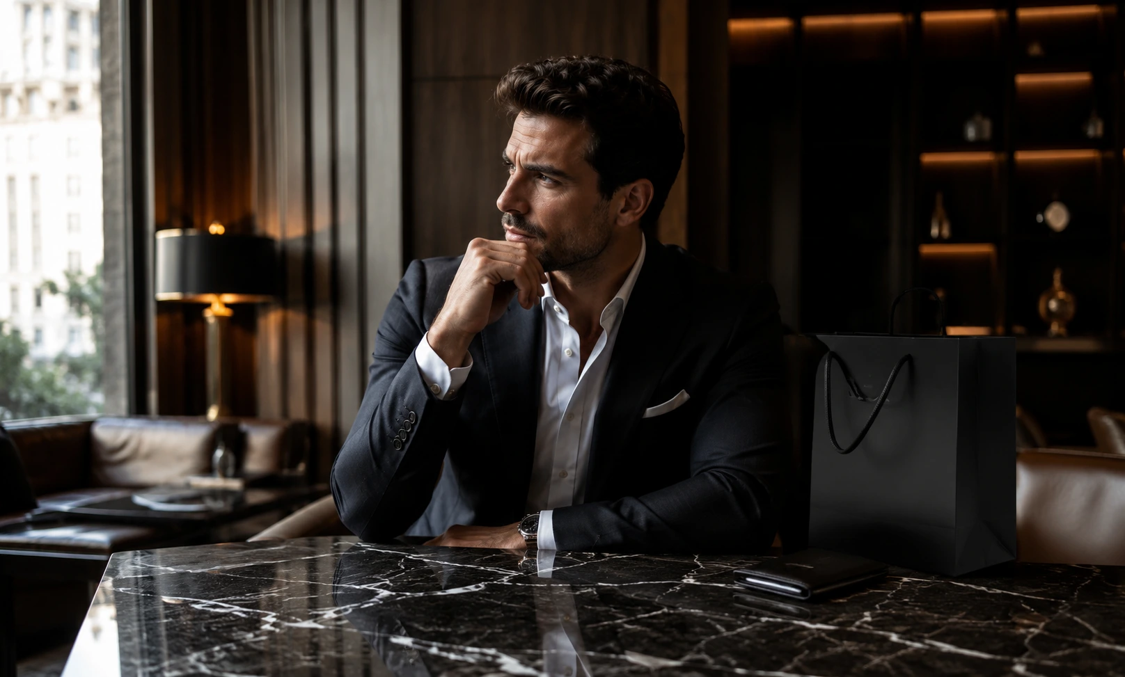 Man considering whether Creed Aventus is worth its luxury price