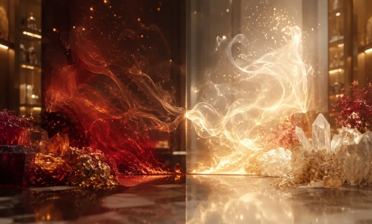 Old vs new Baccarat Rouge 540 reformulation concept showing richer and lighter scent profiles without perfume bottles