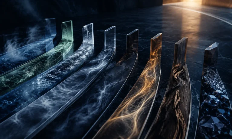 Cinematic abstract scene representing the best affordable Bleu de Chanel dupes ranked by style, value, and scent character